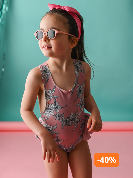 Fato de Banho Flores Rosa